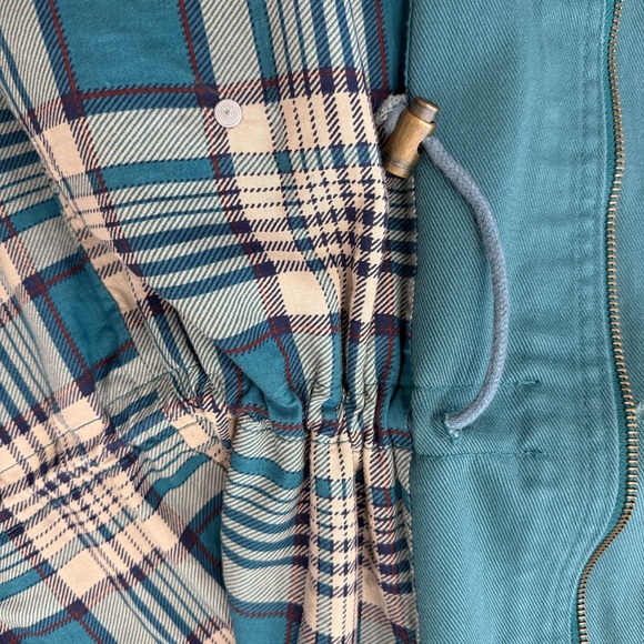 Vintage Denim Co Jacket Chore Barn Coat Adult S Flannel Lined Corduroy 90s Green - Picture 9 of 14